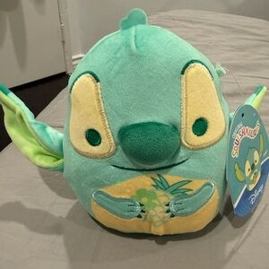 Disney Squishmallows Stitch Pineapple Plush - Teal & Yellow